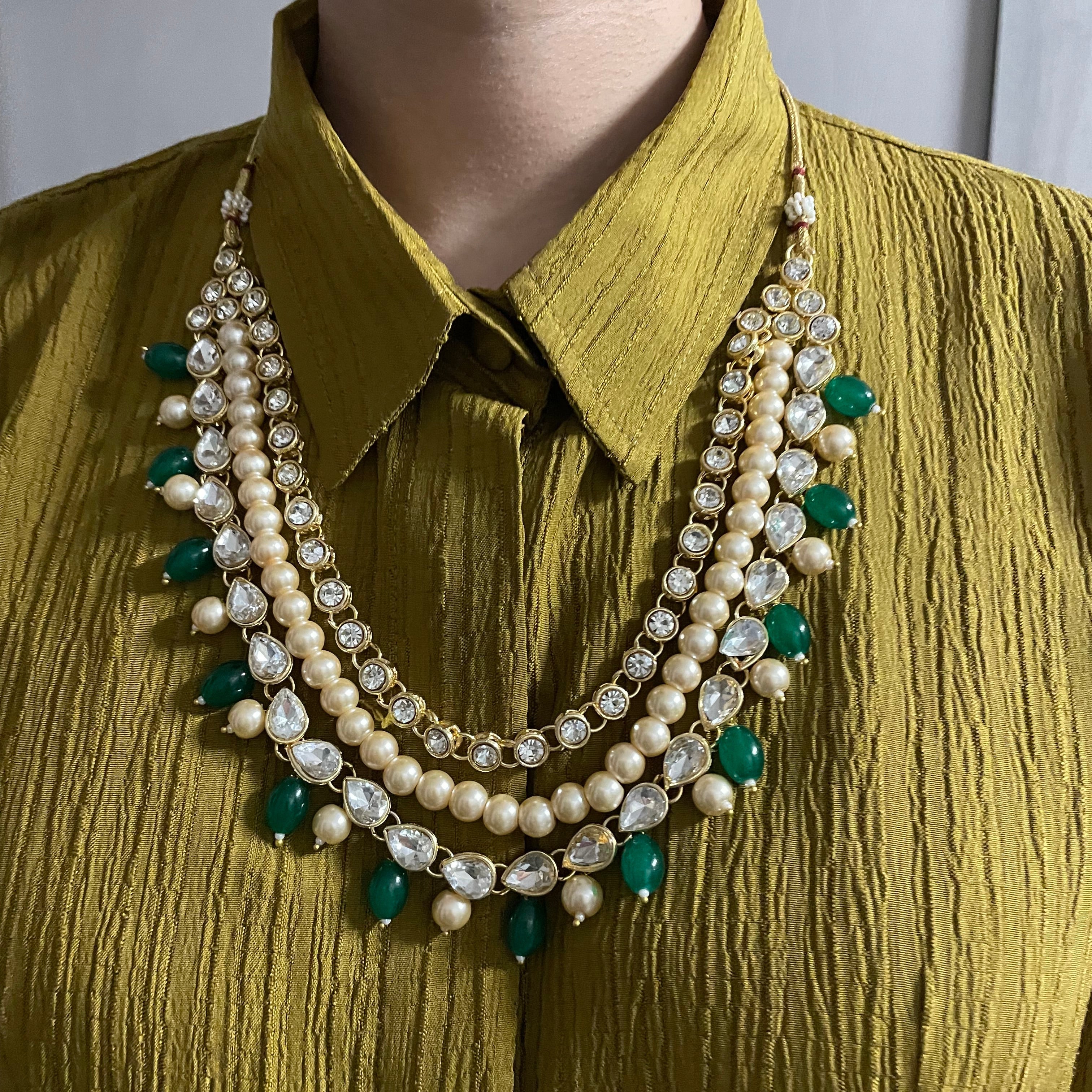 Beaded Kundan Necklace set