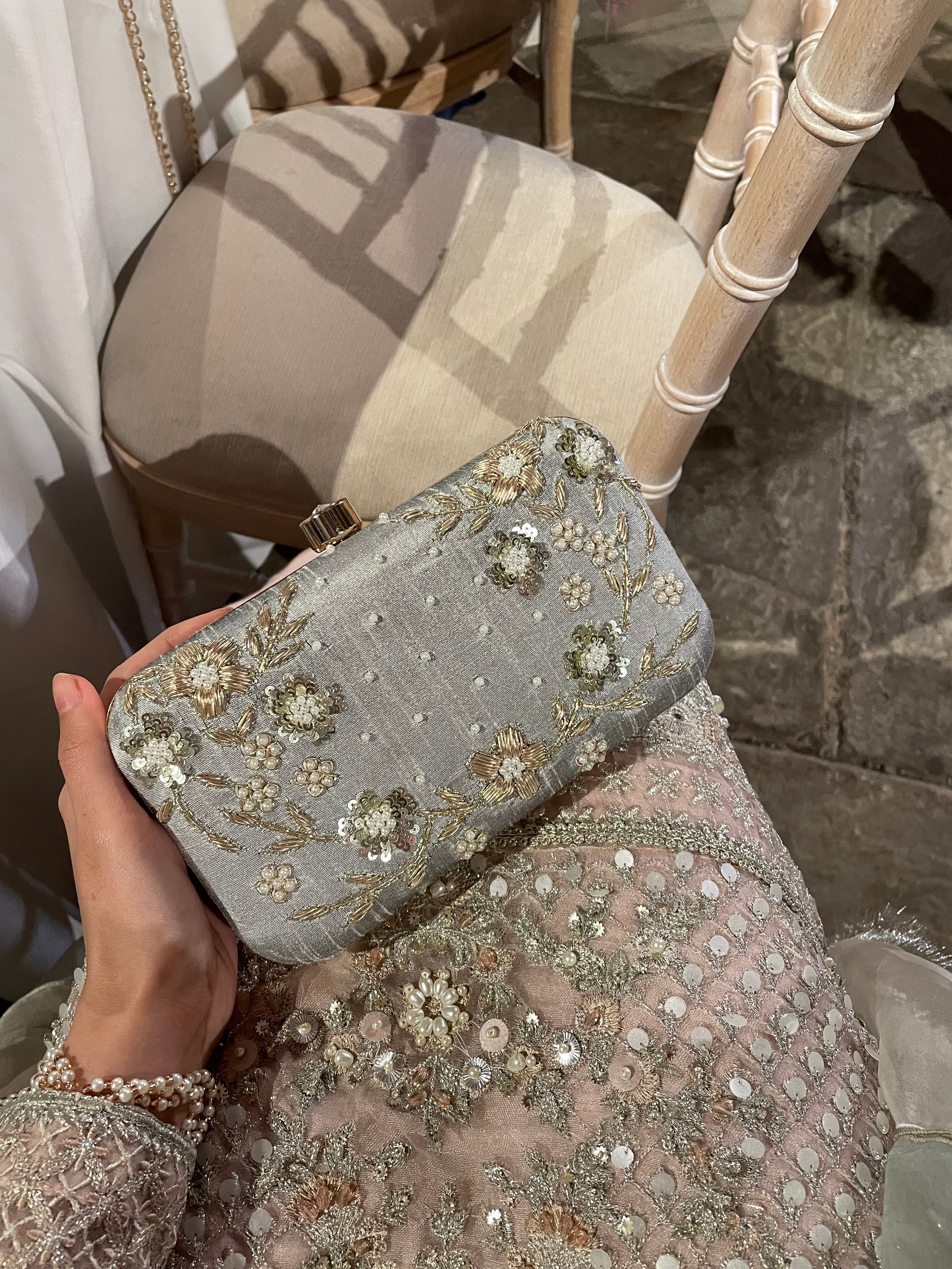 Silver clutch
